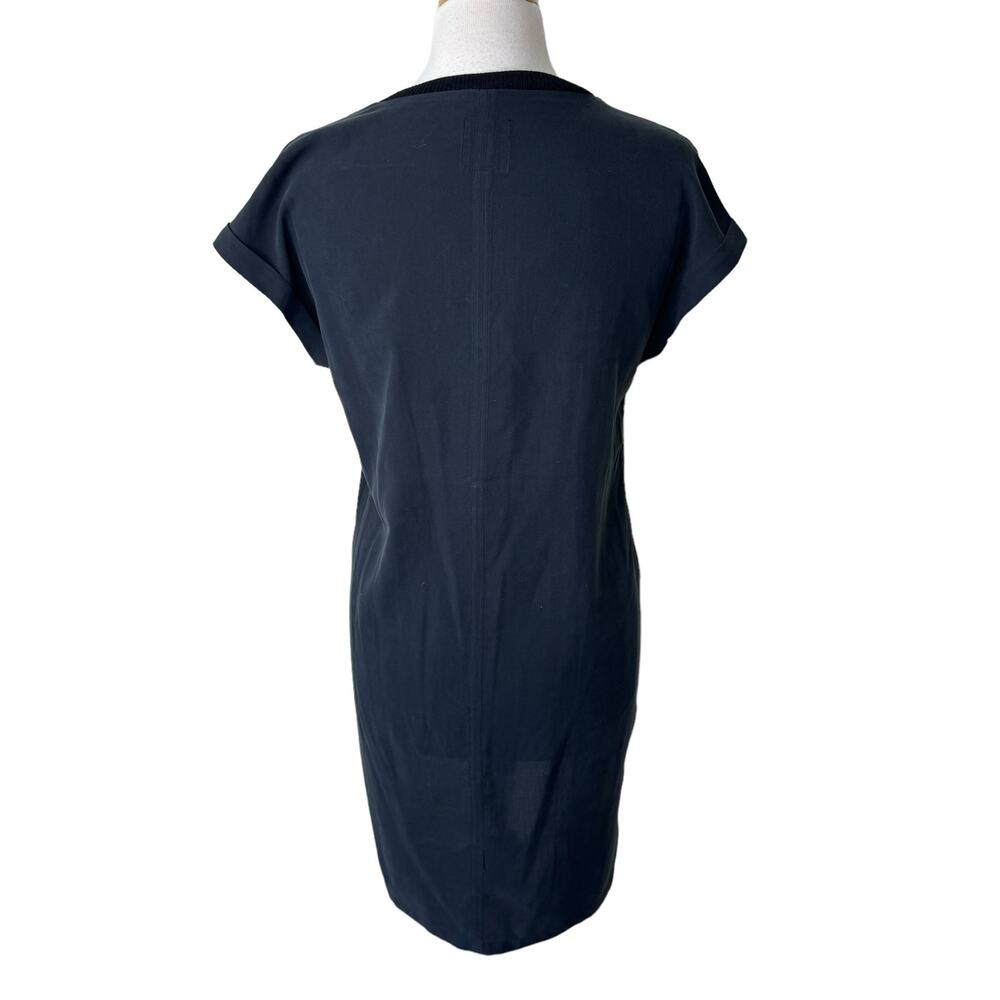 GO by GoSilk 100% Silk Ribbed V Neck Short Sleeve Mini Dress Size Small - Picture 7 of 9